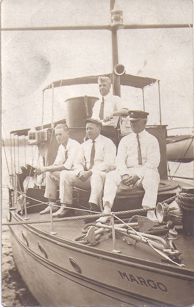 Sitting, left to right, Ralph Anson Downes, Frederick's brother and business partner Charles Dwight Downes, and Frederick.