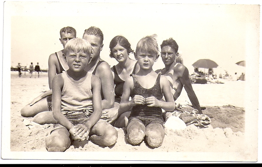 Ralph A (partially hidden), Hazel T (center) and Ralph T Downes (right front)