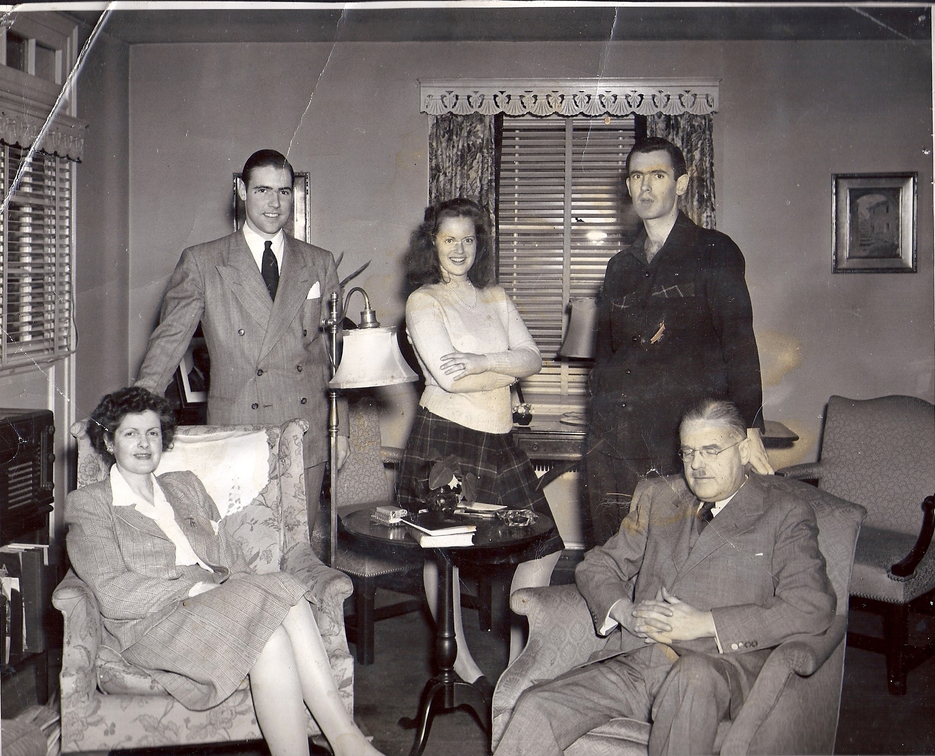 From left, Hazel T, Ben Shipley, Hazel V., Ralph T and Ralph A Downes