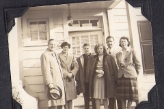 From left, Ralph A, Hazel T, Jack, Barbara, Mr. and Mrs. Leech, 1939