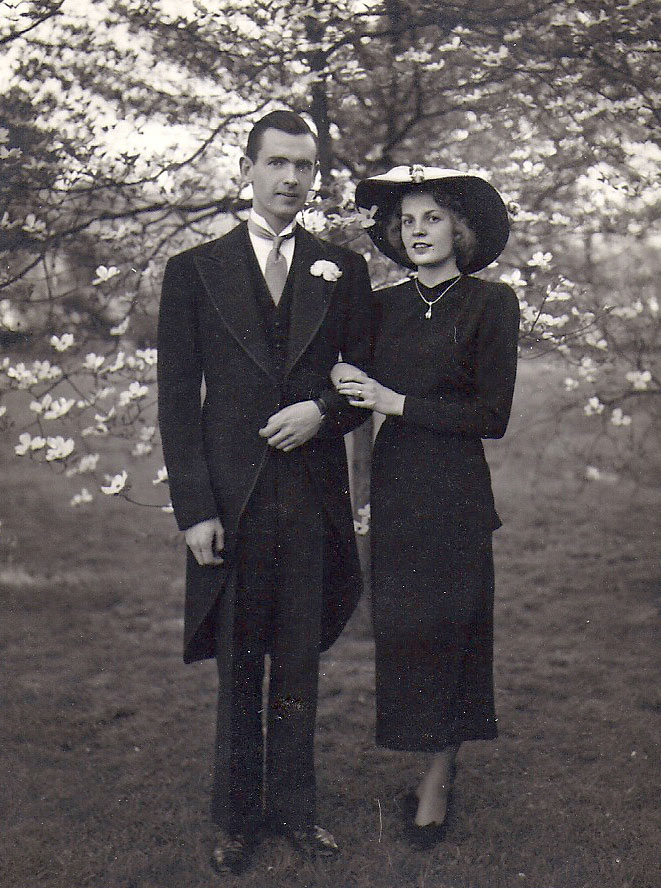 Ralph and Louise Downes on their Wedding Day